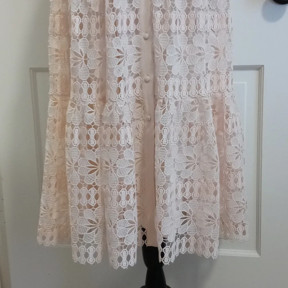 🆕️ 🍑Antonio Melani🍑 - Bruna Peachy Blossom Lace Button-Front Dress - Picture 9 of 13